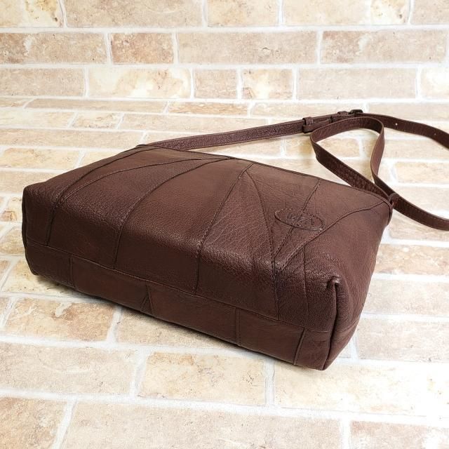 美品 イビザ IBIZA ☆ レザー パッチワークデザイン ショルダーバッグ 