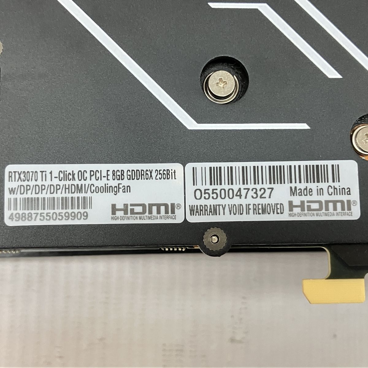 玄人志向 GALAKURO GAMING GG RTX 3070 Ti グラフィックボード