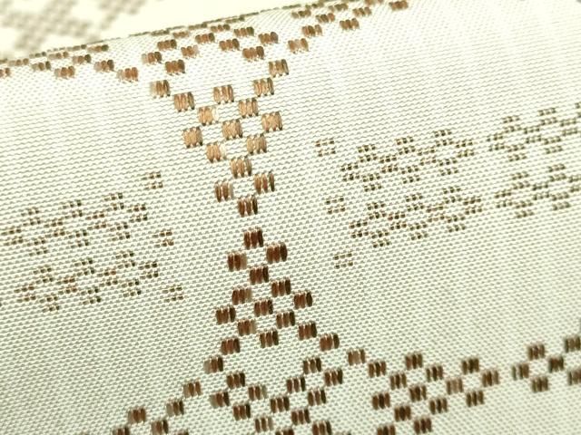 平和屋本店□極上 本場琉球 花織 手織 九寸名古屋帯 逸品 DZAA8003kh5  