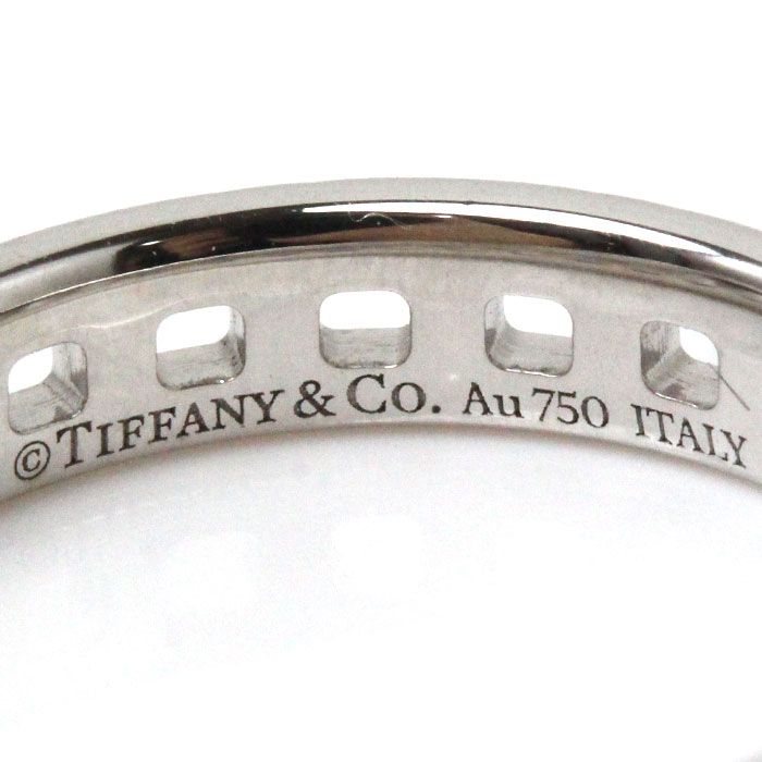 TIFFANY&Co. ティファニー K18WG ホワイトゴールド Tトゥルー ナロー リング・指輪 62508213 7.5号 2.8g レディース  中古 美品 - リング・指輪