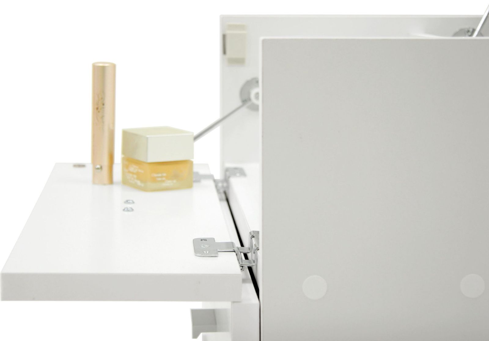 迅速発送 不二貿易 ドレッサー 化粧台 幅45×奥行31×高さ53cm ホワイト キャスター付き 2Way サイドテーブル 完成品 フィーゴ 81893 WWW_KANDAIZUMI_COM