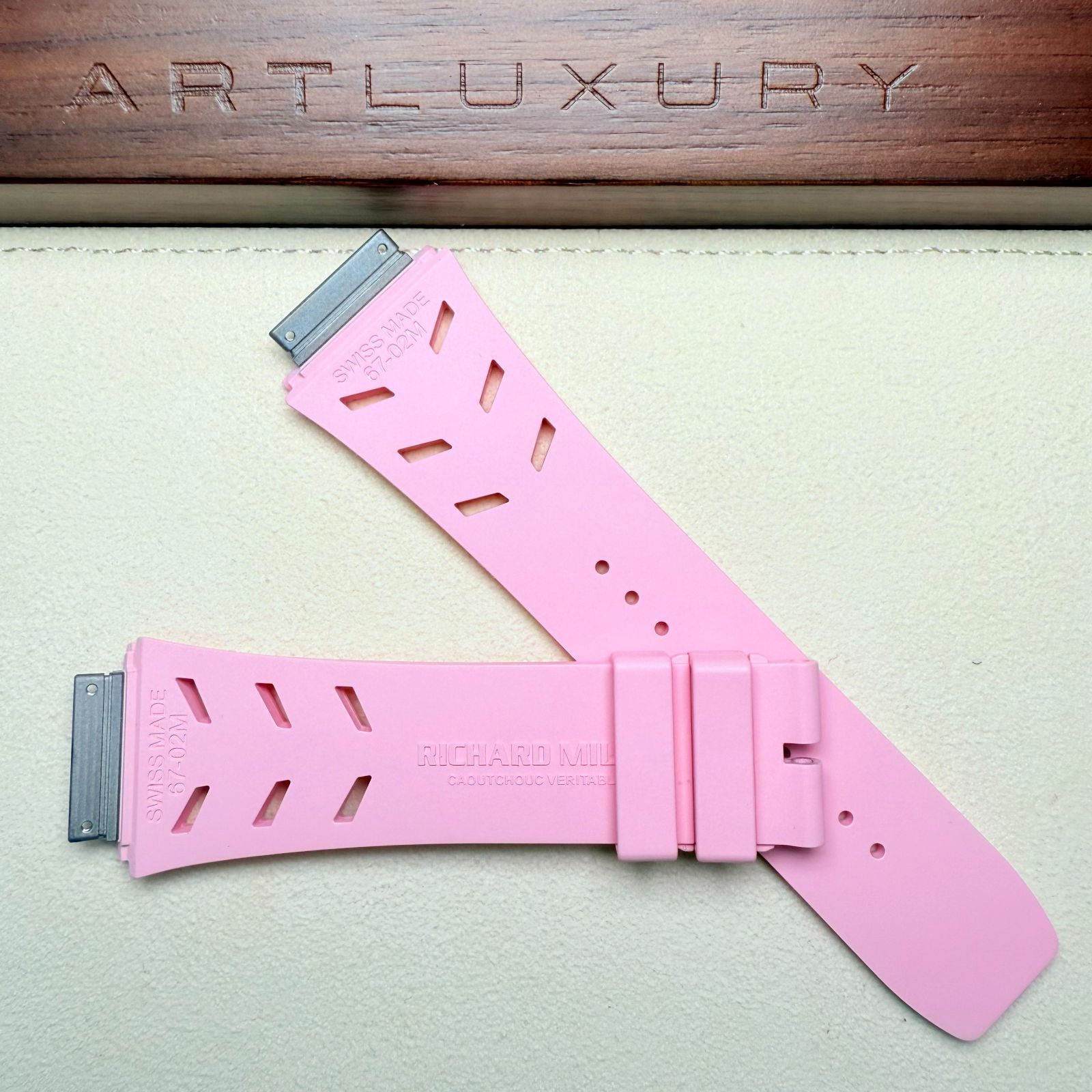 リシャールミル ラバーストラップ ベルト RM67-02 RUBBER STRAP PINK M