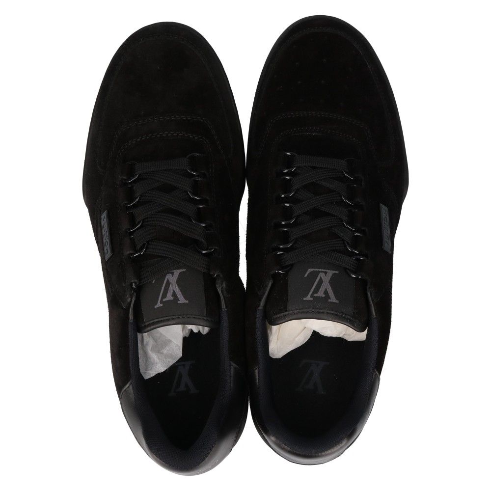LOUIS VUITTON (ルイヴィトン) SUEDE LOGO LACE UP TRANAIRS ... LOUIS VUITTON ルイヴィトン SUEDE LOGO LACE UP TRANAIRS スウェードレースアップスニーカー ブラック