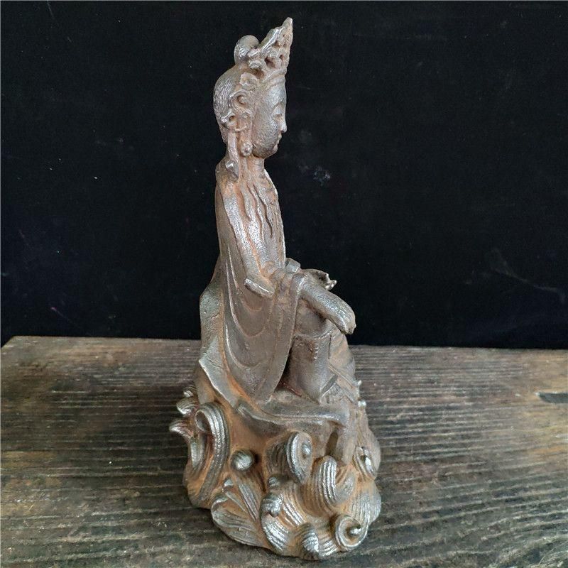 鉄器 鉄仏 南海観音坐像 工芸品 美術品 置物 鉄器 鉄仏 南海観音坐像 工芸品 美術品 置物 - メルカリ