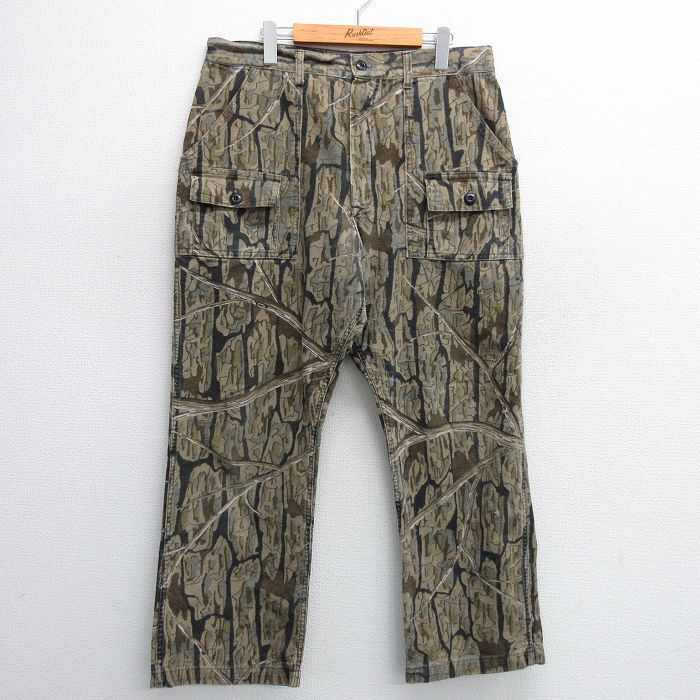W36/古着 カベラス ハンティング ベイカー ブッシュ パンツ メンズ 80s コットン グレー系他 迷彩 spe 25jan29 中古 ボトムス ロング