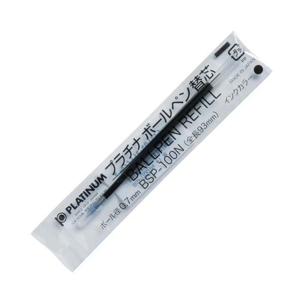 （まとめ）プラチナ ボールペン 替芯 0.7mm 黒 BSP-100N#1 1本