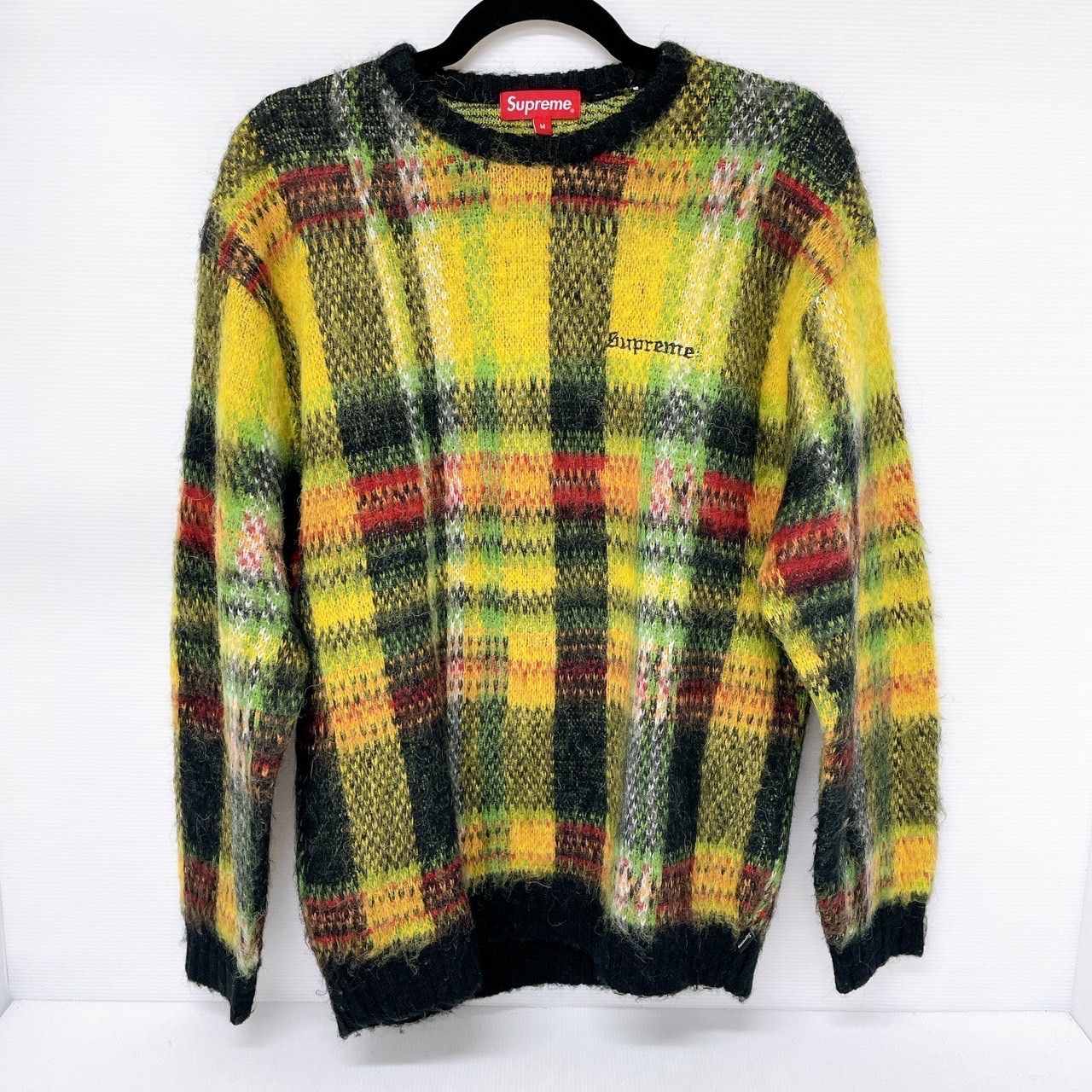 Supreme 20AW brushed plaid sweater sizeM
