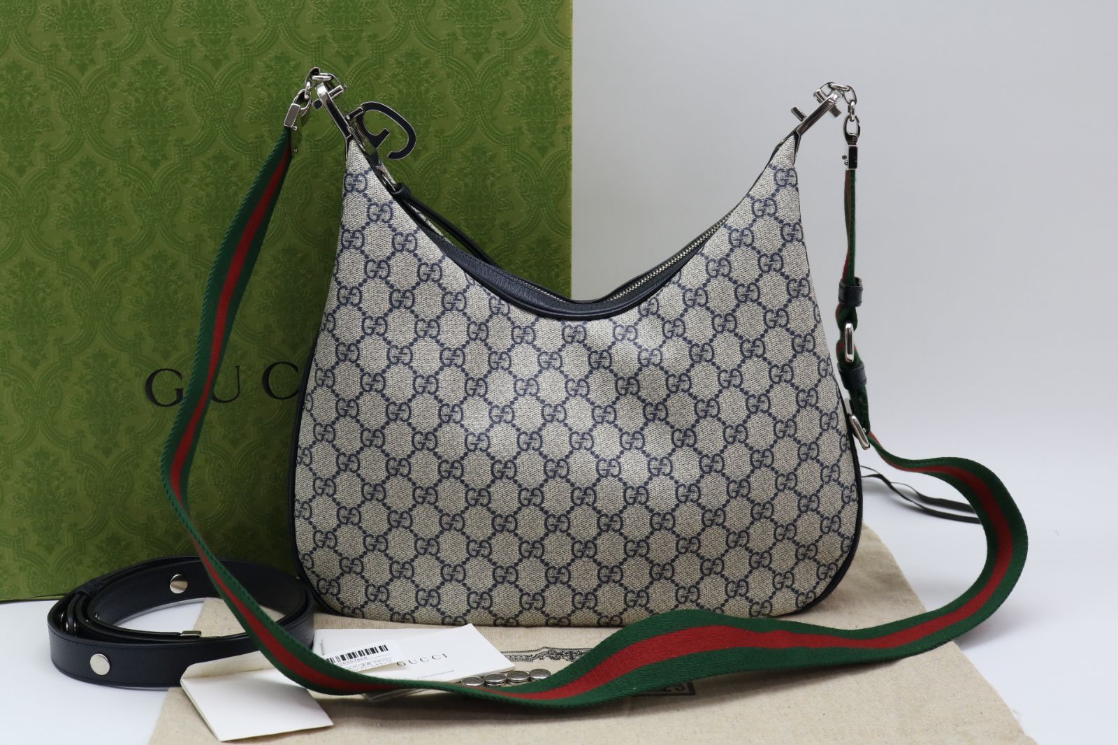 XX4514 グッチ GGスプリーム キャンバス アタッシェ ミディアム ショルダー バッグ