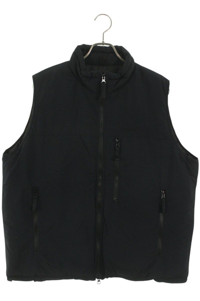 wacko mariaワコマリアnylon padding vest S ワコマリア 23FW-WMO-OD05 PADDING VEST ロゴ刺繍中綿入りベスト