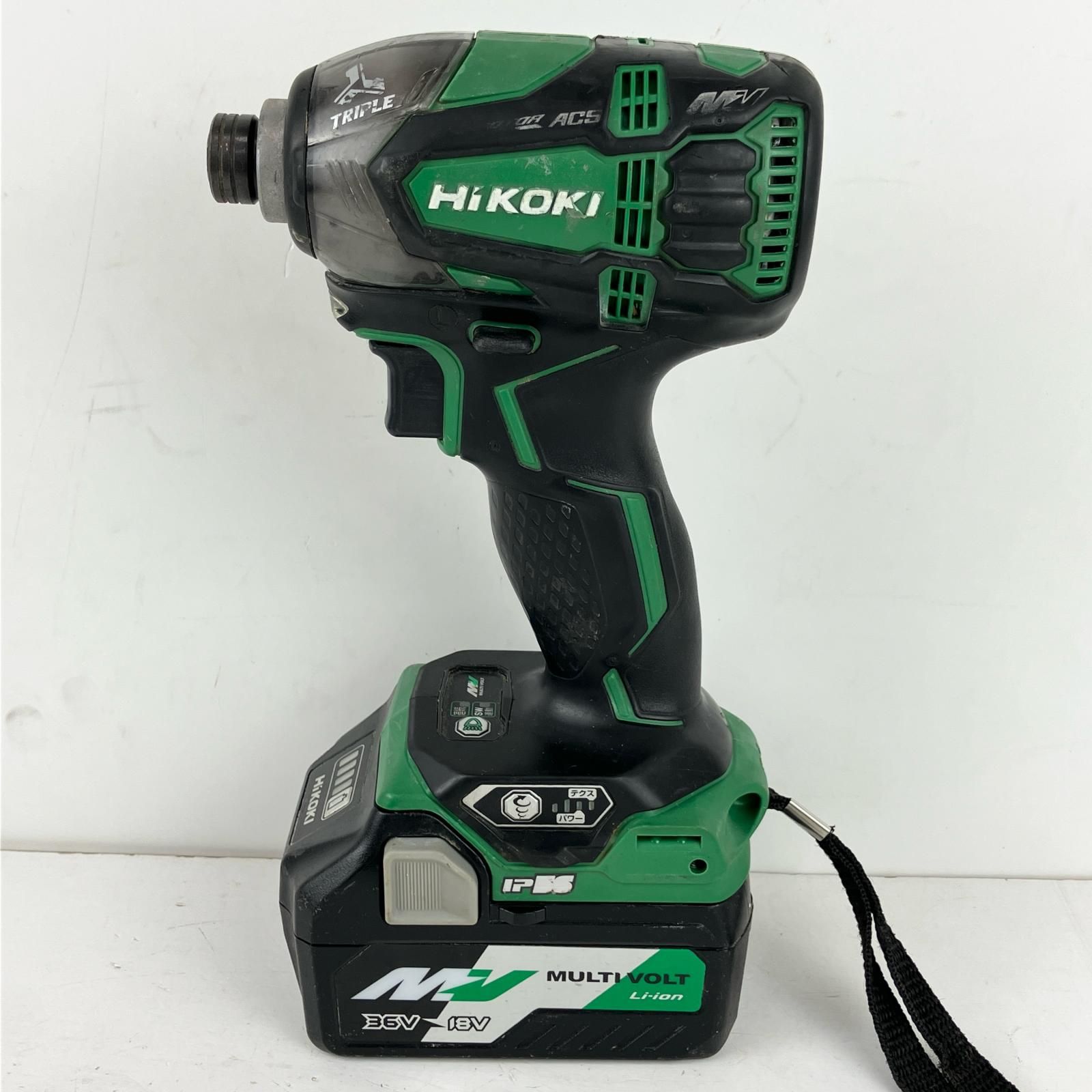 ЗЗHiKOKI ハイコーキ 36v 充電式インパクトドライバ バッテリー×1付 充電器なし WH36DA グリーン×ブラック