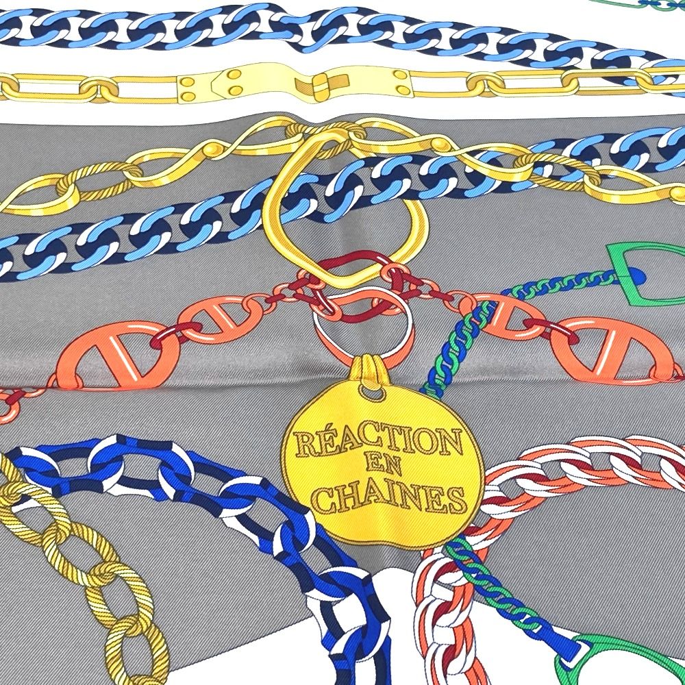 エルメス レアクション・アン・シェーヌ カレ90 スカーフ - メルカリ