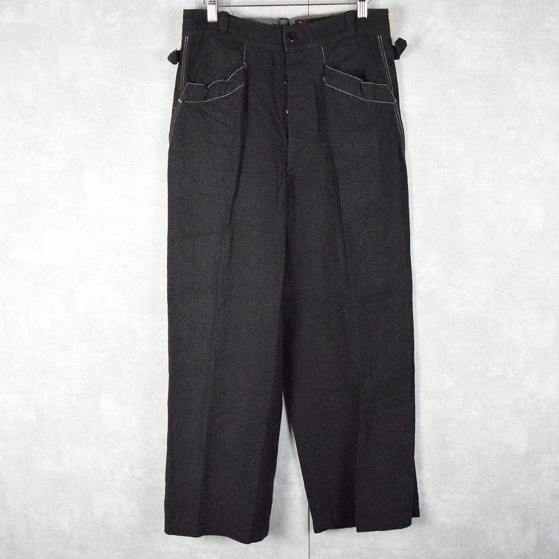 40's AU MOLINEL ブラックリネン マキニョンパンツ DEADSTOCK