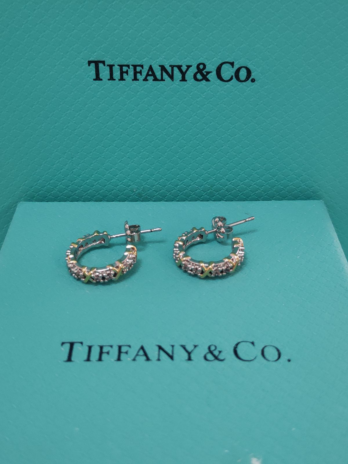 Tiffany & Co. ゲートリンク　フープピアス ティファニー ゲート フープピアス 925×750 12.3g ゴールド