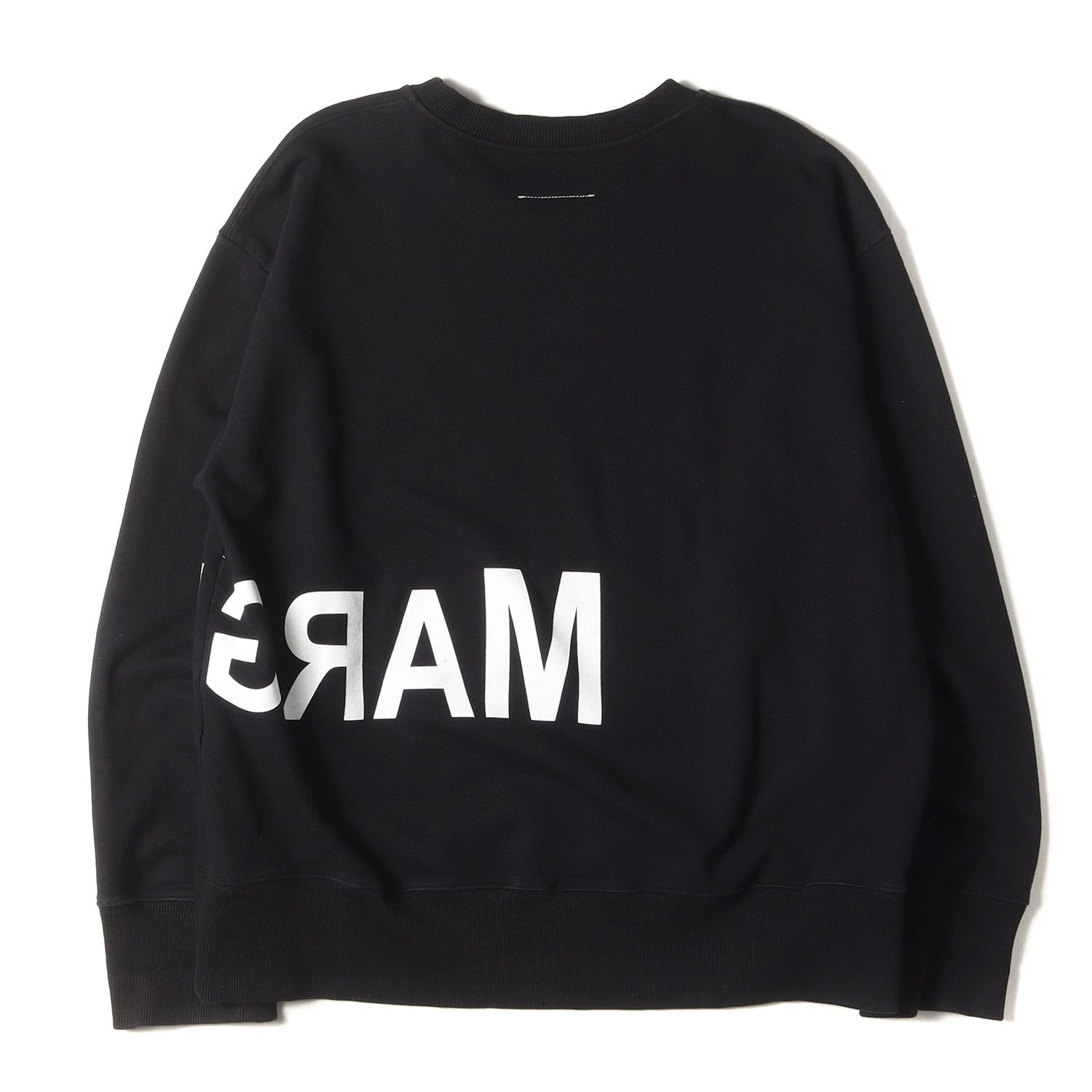 Maison Martin Margiela メゾンマルタンマルジェラ スウェット サイズ:S ロゴ ワイド スウェットシャツ (S52GU0084 S25337) / 裏毛 MM6 ブラック 黒 イタリア製 トップス トレーナー【メンズ】【中古】【K4272】 Maison Martin Margiela メゾンマルタンマルジェラ スウェット サイズ