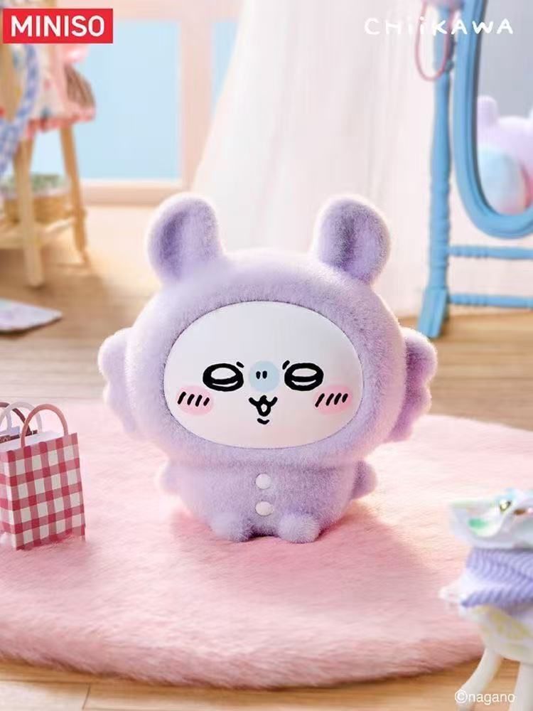 chiikawa「パジャマパーティー：おすわり」 ぬいぐるみ ブラインドボックス MINISO 正規品 chiikawa「パジャマパーティー：おすわり