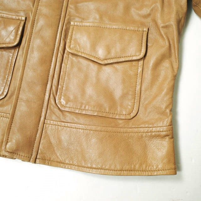 ポロラルフローレン レザージャケット　2XL キャメル　ゴリゴリ USED Polo Ralphlauren ポロラルフローレン シープスキン カー