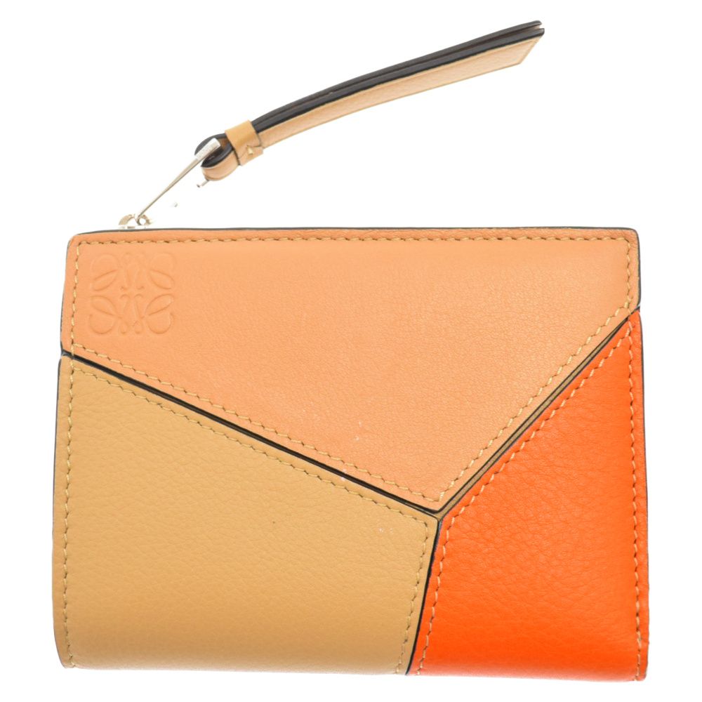 LOEWE (ロエベ) パズル コンパクト ウォレット 二つ折り財布 ベージュ  