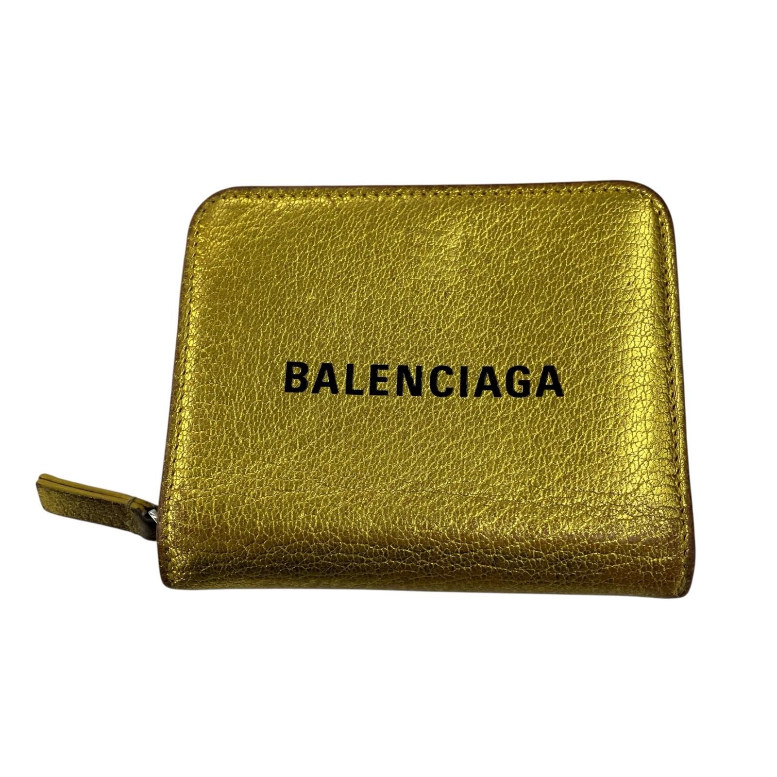 BALENCIAGA バレンシアガ 二つ折り財布 エブリデイ ロゴ コンパクト
