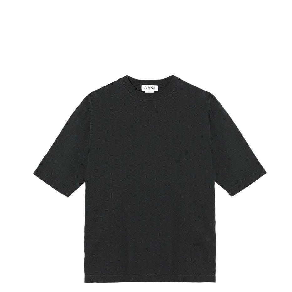 FITFOR/ BASIC MID SLEEVE TEE 202 ⅣBLACK