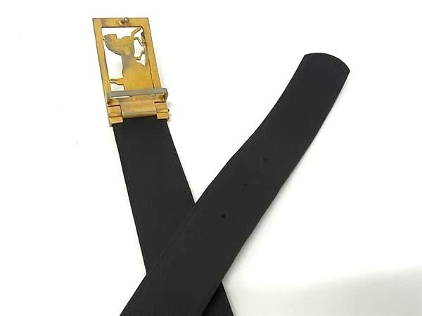 CELINE セリーヌ レザー 馬車金具 ゴールド金具 ベルト