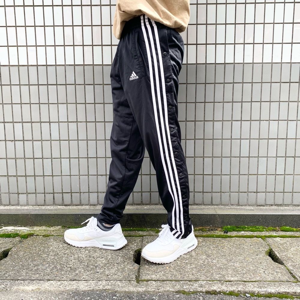 US古着 アディダス adidas ジャージ トラックパンツ サイドスナップ