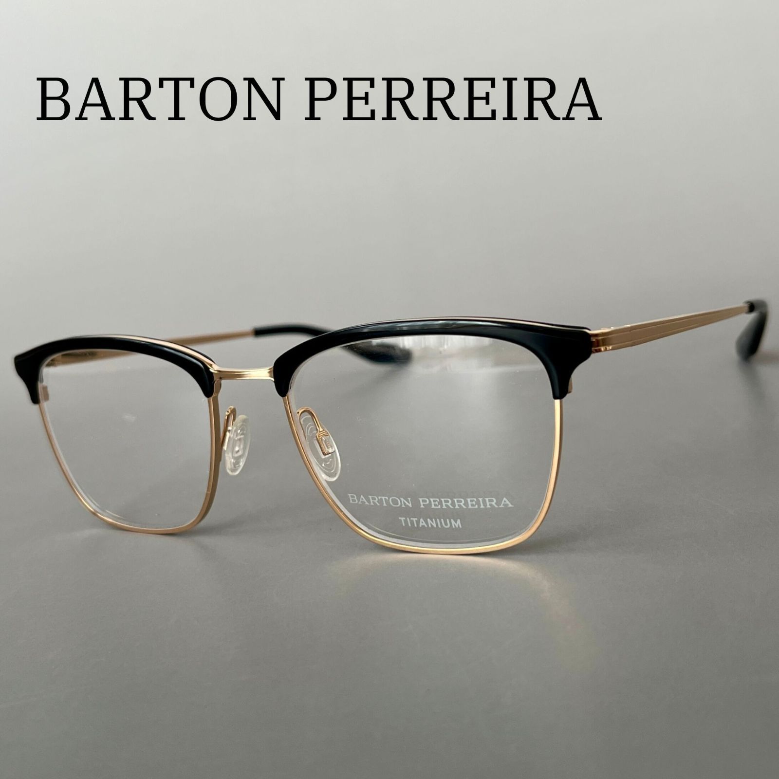 BARTON PERREIRA メガネ BP5005 メンズ レディース バートンペレイラ 新品 チタン 日本製 サーモント ブロー 高品質 ブラック  ゴールド 黒 金 - メルカリ