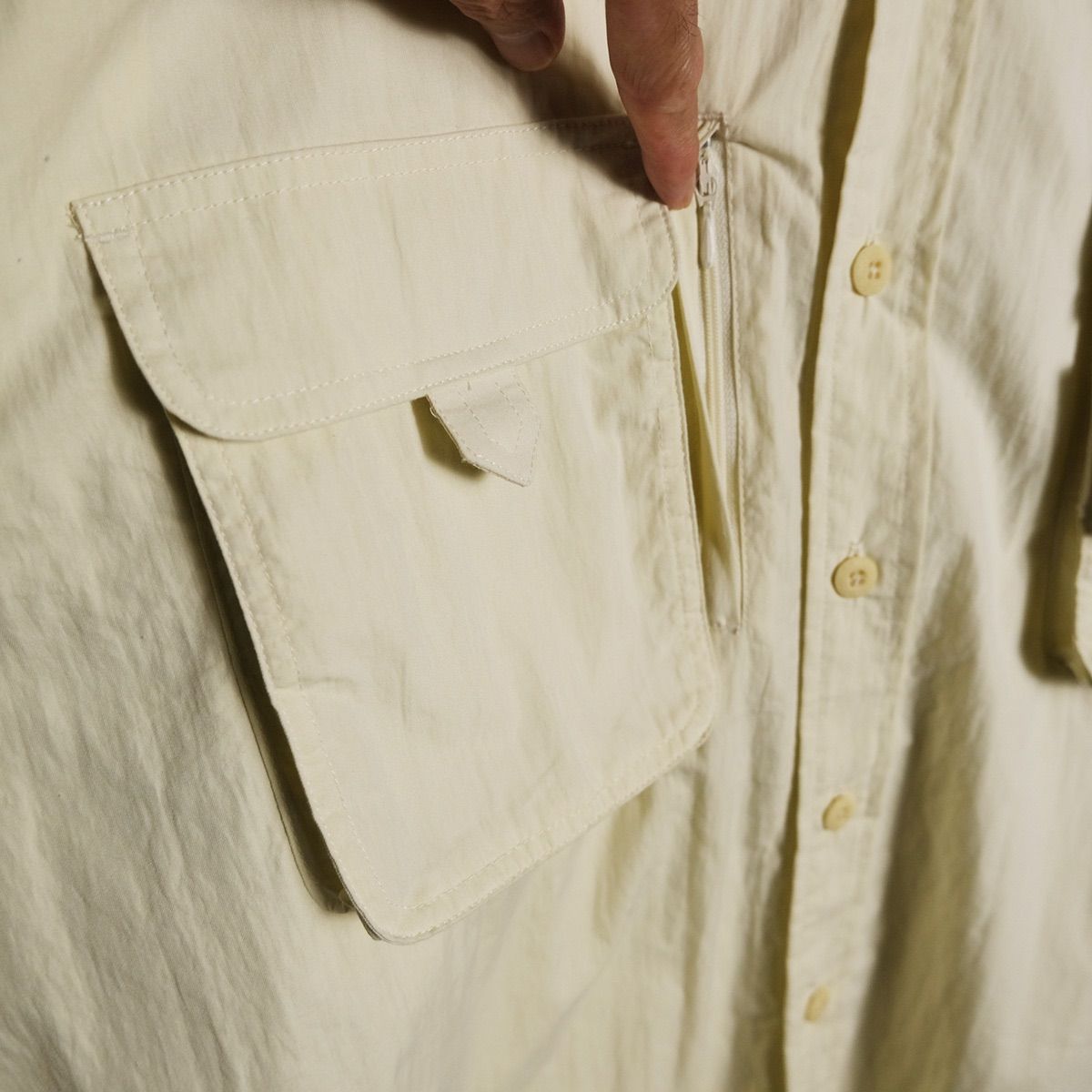 90's オービス ORVIS コットン ナイロン フィッシング シャツ 長袖 (L