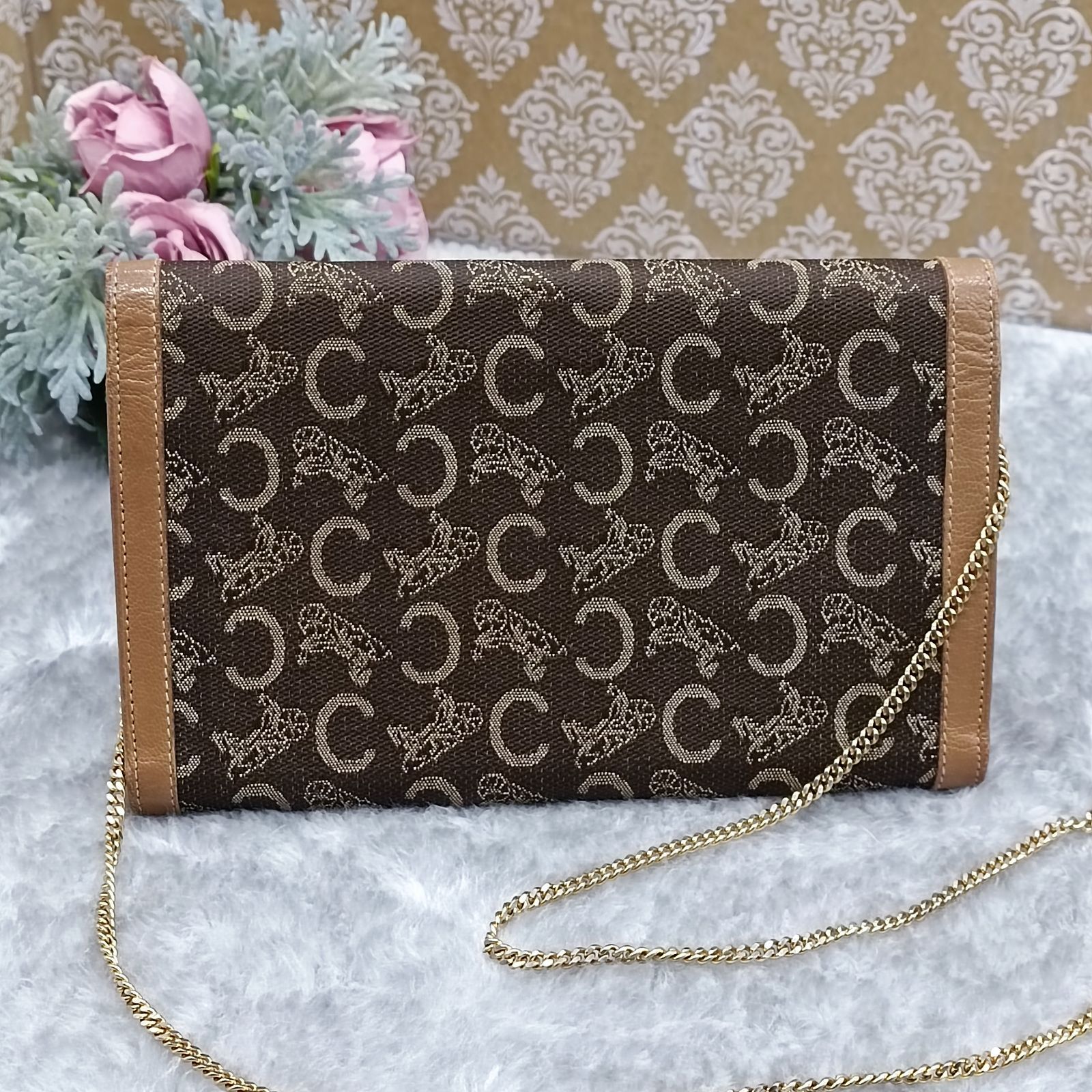 CELINE 》 ☆希少☆ セリーヌ ウォレットショルダー 長財布