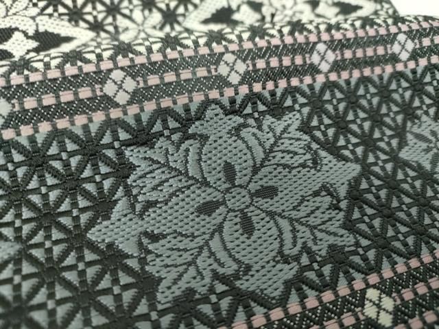 平和屋着物○本場筑前博多織 八寸名古屋帯 花菱間道 やまと誂製 正絹  