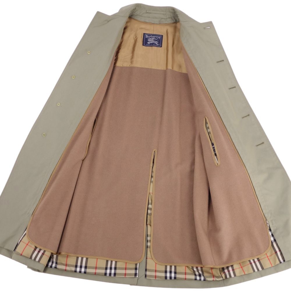 美品 バーバリーズ ヴィンテージ バルマカンコート ライナー カーキベージュ M 美品 Vintage バーバリー Burberrys コート 英国製 ライナー付き