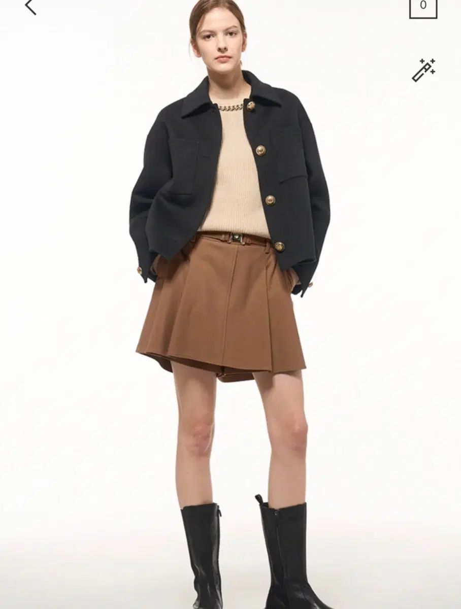 ハンサム タイム TIME ベルト付き プリーツ キュロットショーツ キャメル-キュロット ピンタックショートパンツ