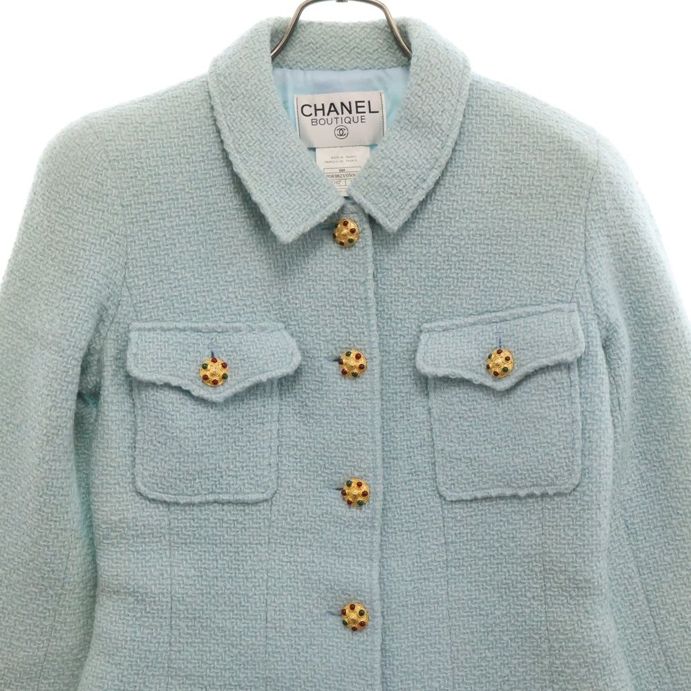 CHANEL シャネル ココボタン 4ポケット アルパカ混 ウールツイード 5B
