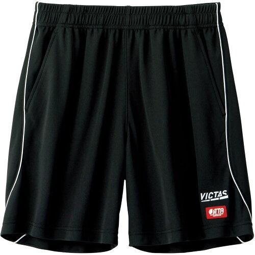 数量限定，豊富な 【新品・2営業日で発送】VICTAS(ヴィクタス) サイドパイピングゲームパンツ (622111) 色 : BK／WH サイズ : 2XL ウェア