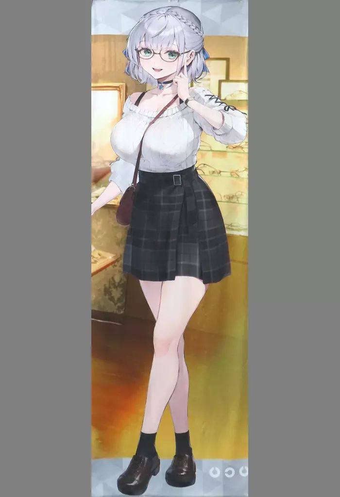 未開封　白銀ノエル　クッションカバー　執事眼鏡　eyemirror ホロライブ 白銀ノエル クッションカバー【2024年2月より順次発送予定