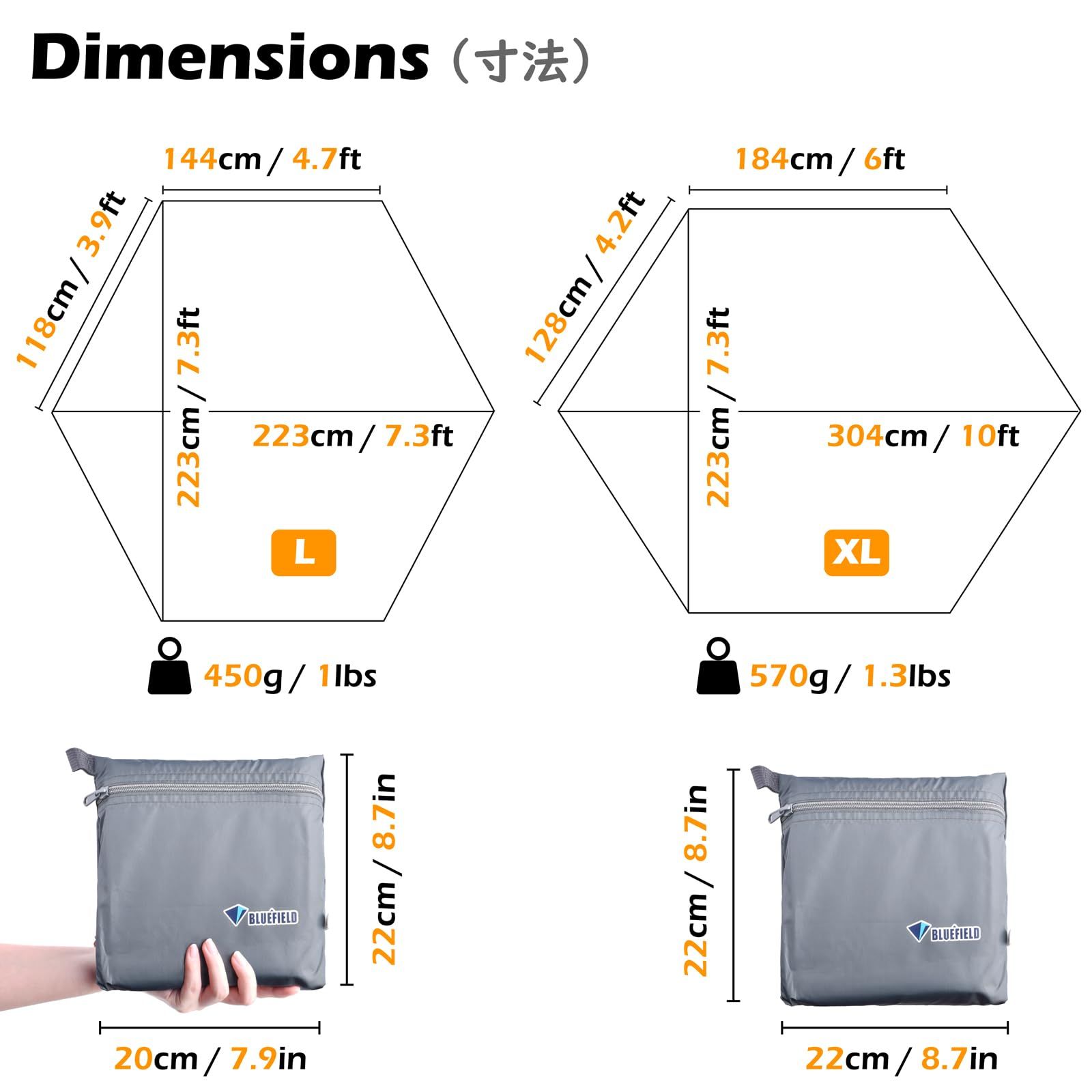 290cm 六角形 防水シート タープ　新品未使用 290cm 六角形 防水シート タープ 新品未使用