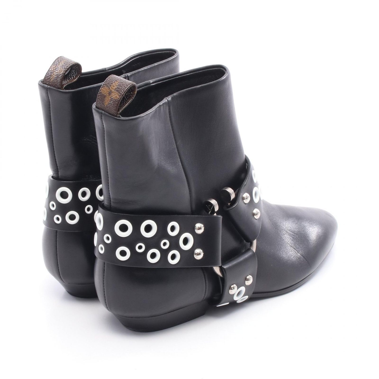 ルイ ヴィトン LOUIS VUITTON ブーツ ラプソディライン モノグラム レザー PVCコーティングキャンバス ブーツ レディース Used A