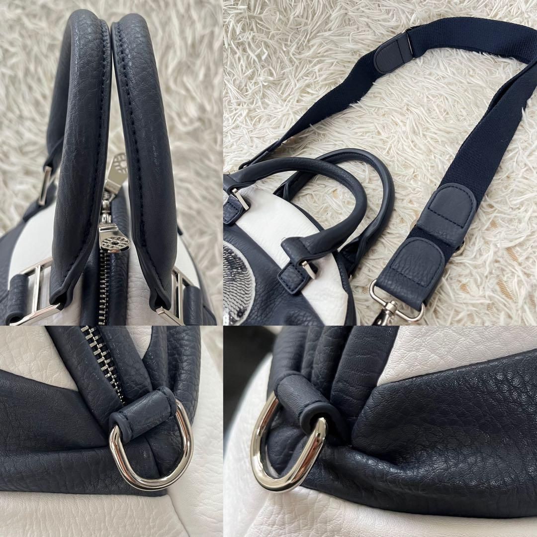 美品 MUTA ムータ 2way ショルダーバッグ ボーダー 8バッグ