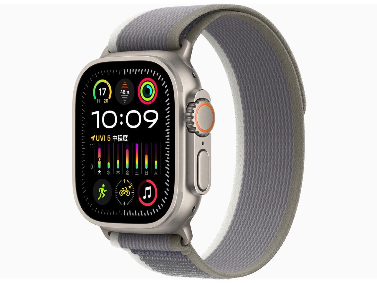 4営業日で発送 APPLE アップル アップル APPLE Apple Watch Ultra 2 GPS Cellularモデル 49mm MRF43J A グリーン グレイトレイルループ M L