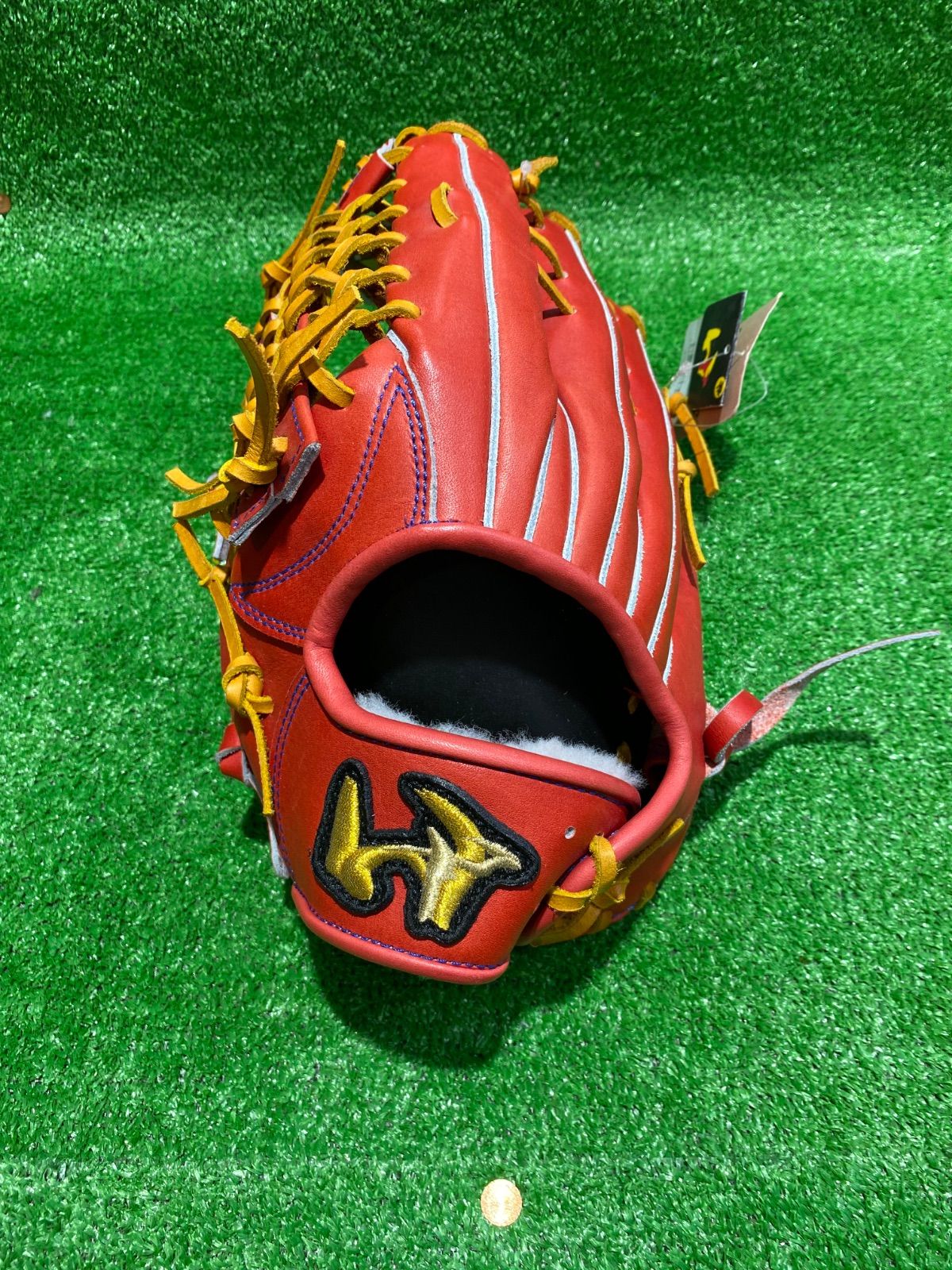 ワールドペガサス硬式野球 左外野用グローブ 赤 特別価格