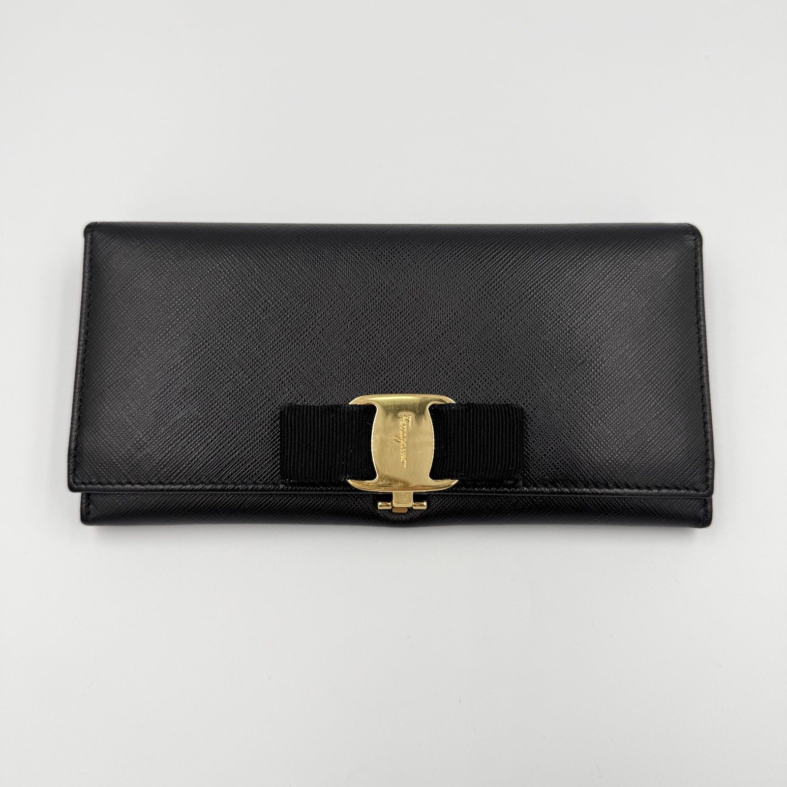 フェラガモ 長財布 ヴァラリボン ブラック レディース 財布 Ferragamo 