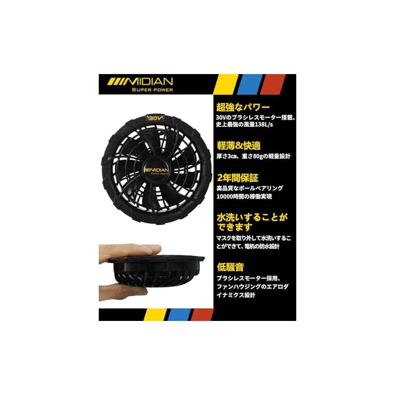 防汚 速乾作業着UVカットチタンコーティング大風量の背面風路熱中症対策