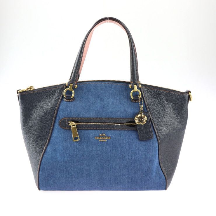 COACH デニムロゴバッグ ネイビー コーチ COACH COACH ハンドバッグ カーゴ トート 26 デニム ロゴ