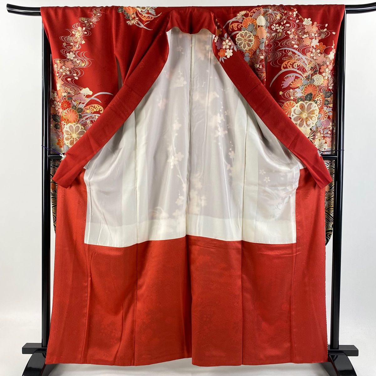 未使用近い　ほぼ美品　袷　正絹振袖フルセット　正絹　裄67.5 楽天市場】【中古】 振袖 リサイクル 着物 正絹 袷 長襦袢