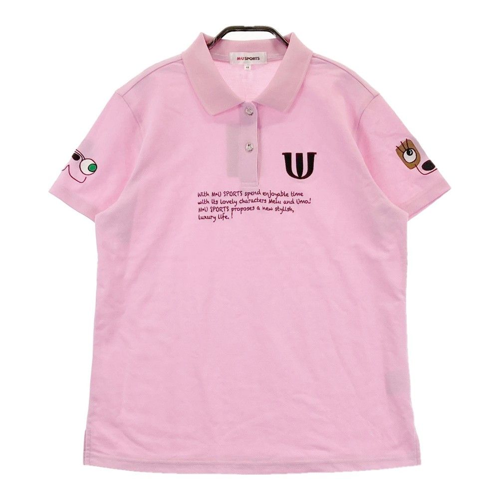 サイズ：44 M.U SPORTS エムユースポーツ  半袖ワンピース  ブラック系 [240101479184] ゴルフウェア レディース ストスト サイズ：44 M.U SPORTS エムユースポーツ 半袖ワンピース