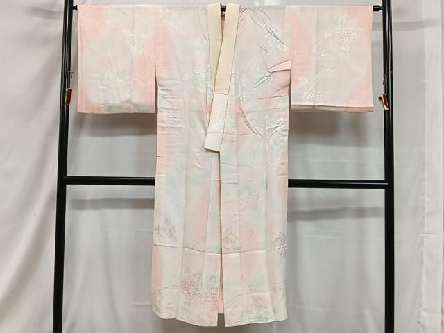 平和屋着物▽大島紬 反物 着尺 古代染色堅牢染 風景花文 証紙付き