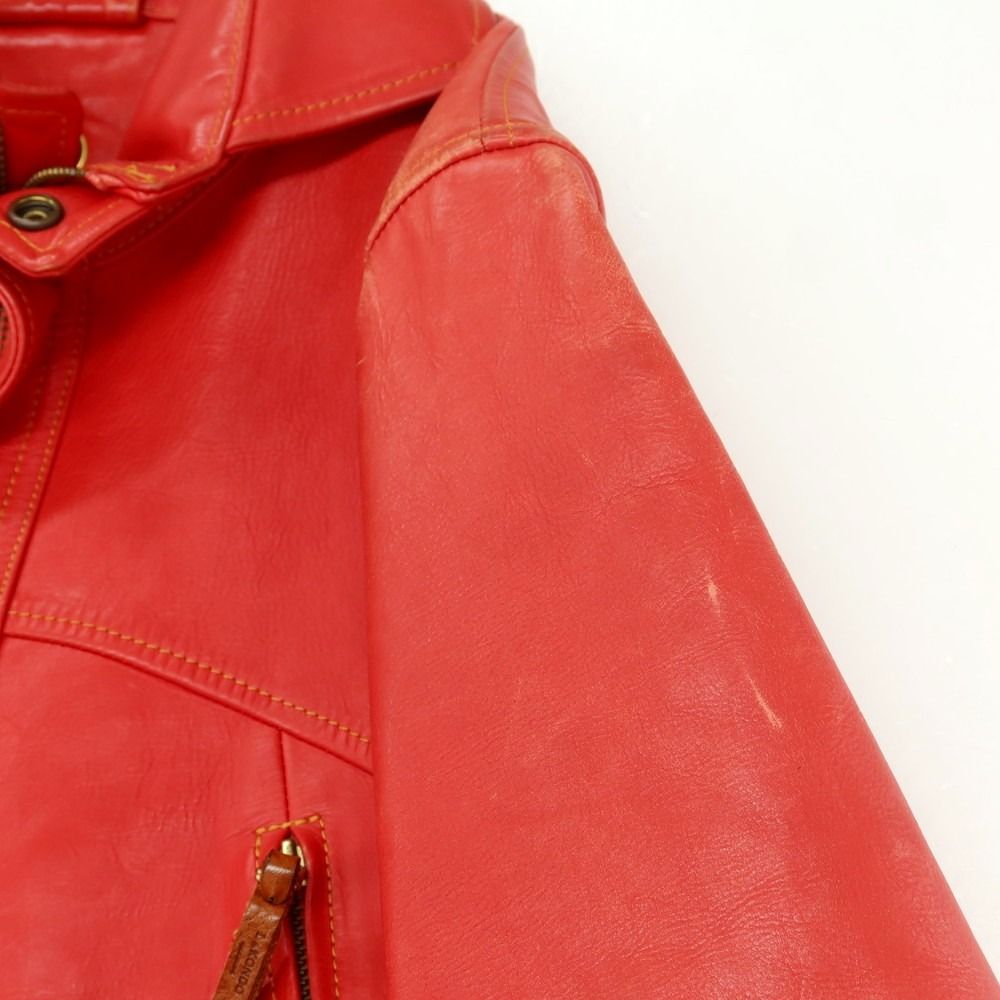 シングルライダースジャケット レザーブルゾン