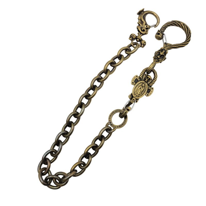 品 GALCIA×GANGSTERVILLE ガルシア×ギャングスタービル GSG-WC001B SKULL-DEVIL-MARIA BRASS WALLET CHAIN ウォレット チェーン 192-251002-cs-14-izu