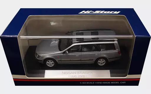 ミニカー 1|43 NISSAN STAGEA 25RS 1996 ソニックシルバー HS018