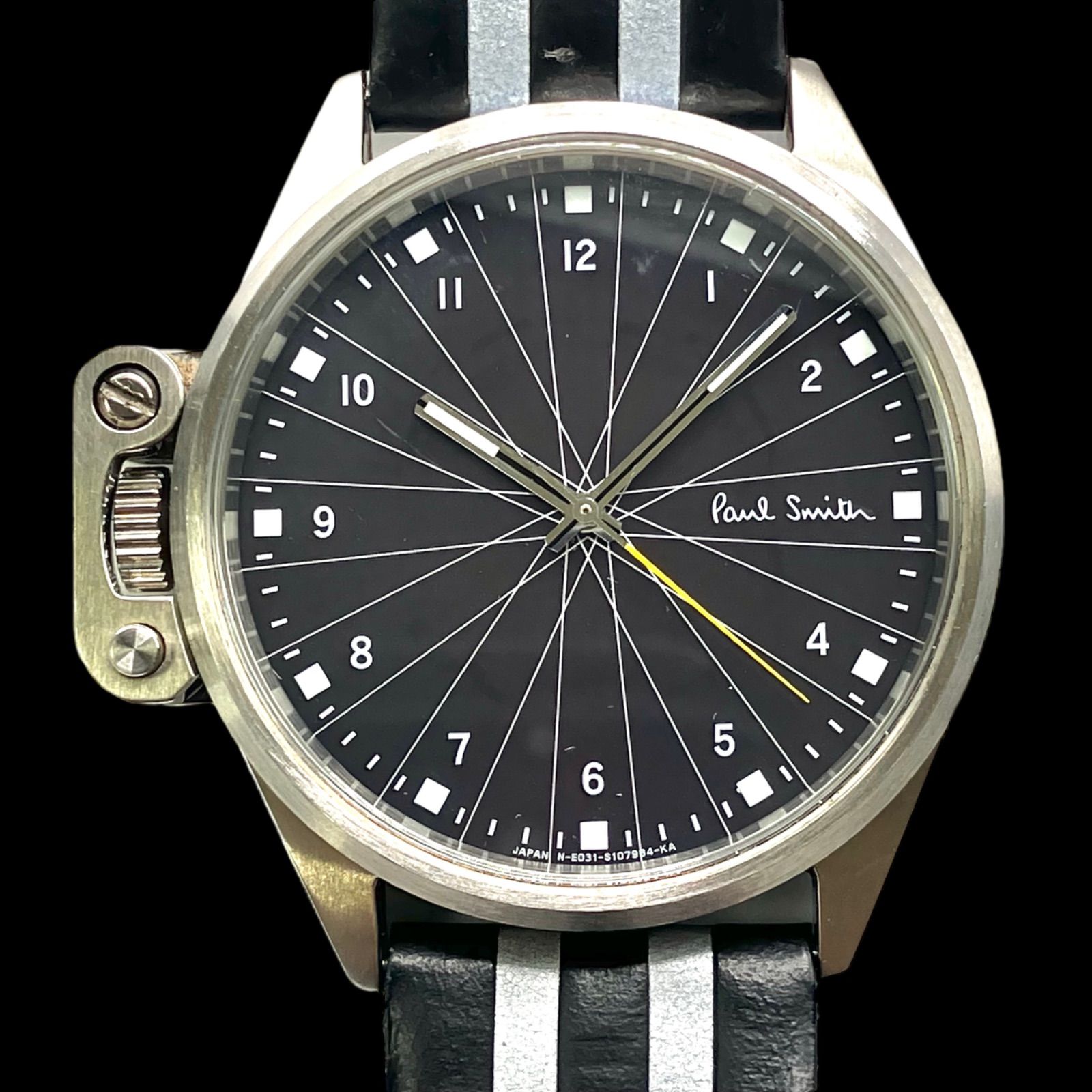 【ほぼ未使用】ポールスミス 腕時計 ソーラーテック ブラック メンズ グレーななゆう腕時計
