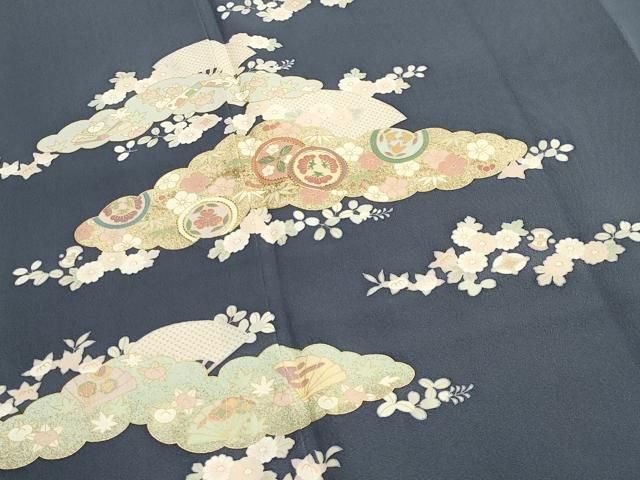 平和屋着物○十日町老舗ブランド 吉澤友禅 吾妻徳穂 訪問着 駒刺繍